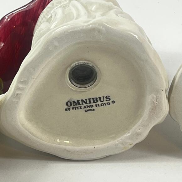 Fitz & Floyd Santa Claus Plate Salt Pepper Shakers Holiday Christmas Tableware - Picture 13 of 16